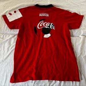 Coca Cola Promo Shirt world cup 2018 Polo large
